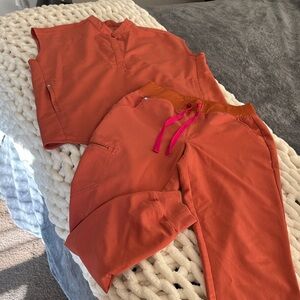 Women's Orange scrub set